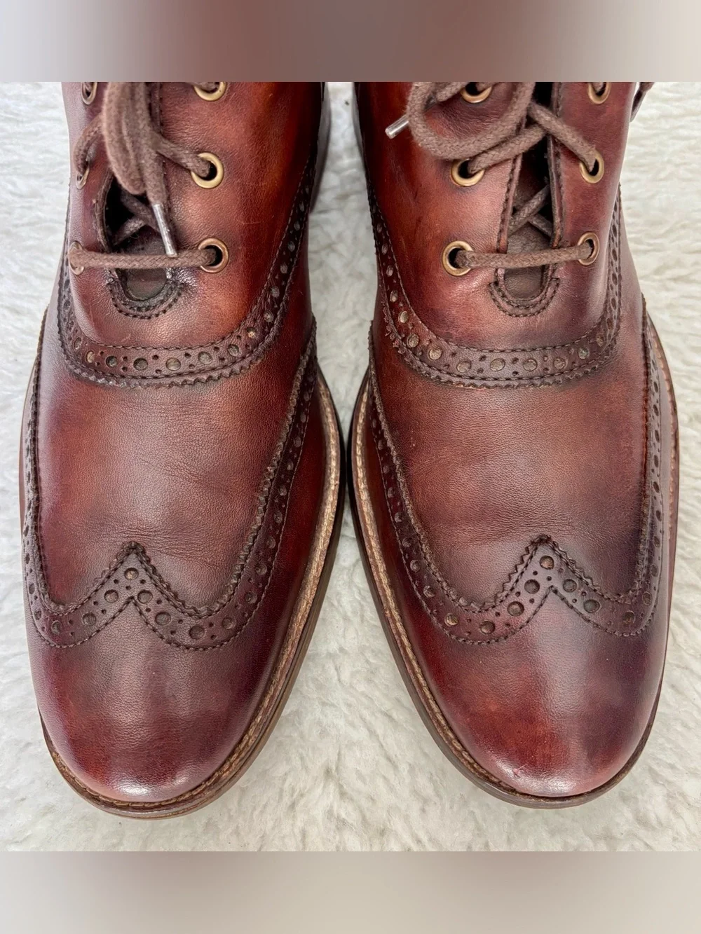 Cole Haan Liam C11053 Men's Brown Leather Wingtip Lace-Up Chukka Boots size 9 M